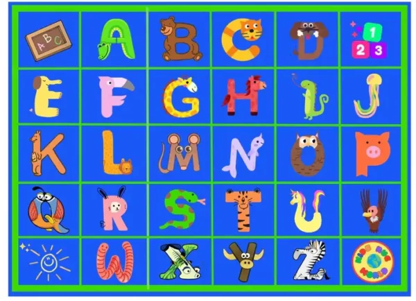 Alphabet ABC Classroom Rugs