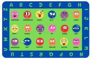 How Are You Feeling Educational ABC Classroom Area Rug
