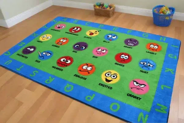 How Are You Feeling Educational ABC Classroom Area Rug - Image 4