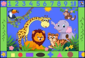 Animal Jungle Classroom Rug