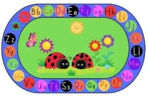Bugs In A Rug LadyBug Classroom Area Rug 7'6" x 12'