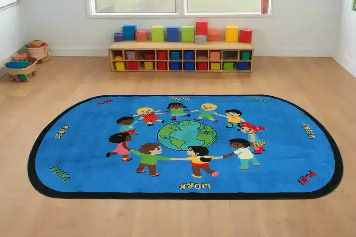 Better Together Multi Cultural Diversity Classroom Area Rug 6' x 9' - Image 2