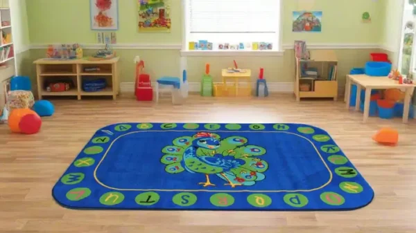 Proud to Learn - Peacock Classroom Area Rug 6' x 9' - Image 2