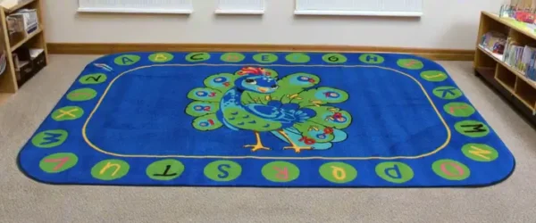 Proud to Learn - Peacock Classroom Area Rug 6' x 9' - Image 3