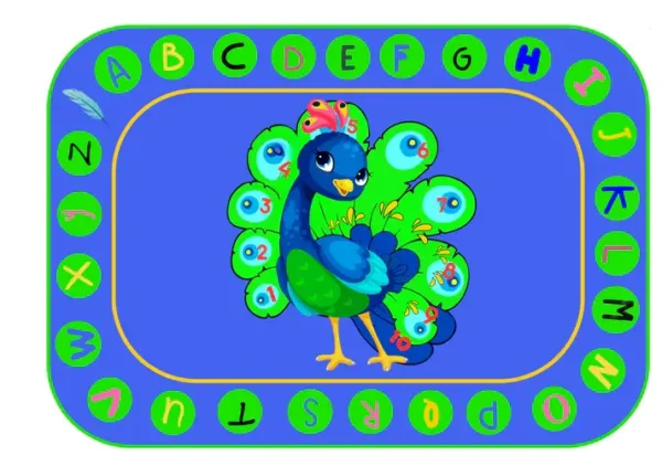 Proud to Learn - Peacock Classroom Area Rug 6' x 9'