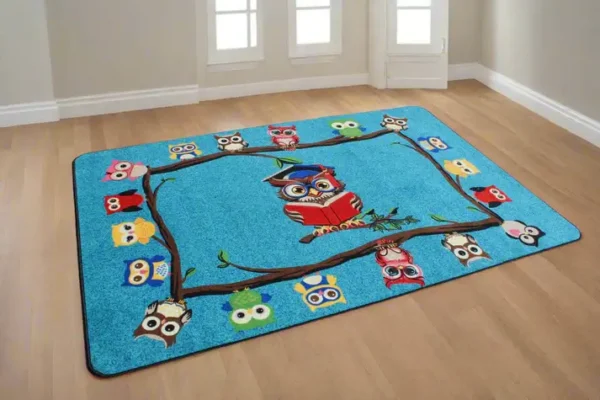 Reading is a Hoot - Owl Classroom Area Rug 6' x 9' - Image 2