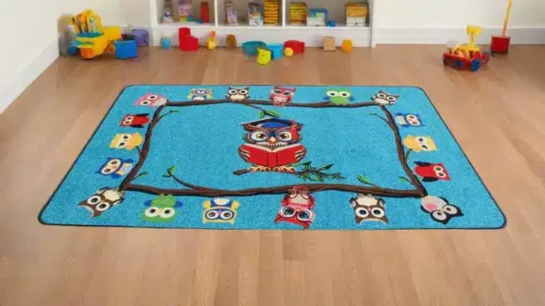 Reading is a Hoot - Owl Classroom Area Rug 6' x 9' - Image 3