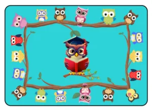 Reading is a Hoot - Owl Classroom Area Rug 6' x 9'