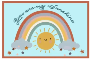 You Are My Sunshine Classroom Area Rug 6' x 9'