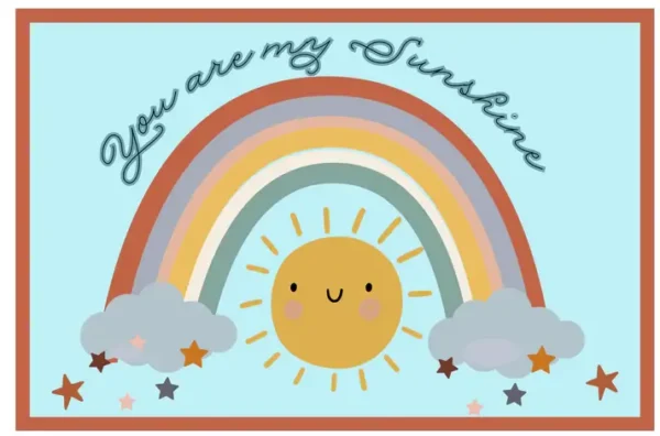 You Are My Sunshine Classroom Area Rug 6' x 9'