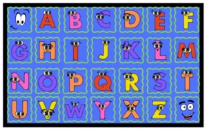 ABC, What Do You See Educational Classroom Area Rug 12' x 7'6"
