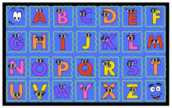 ABC, What Do You See Educational Classroom Area Rug 12' x 7'6"