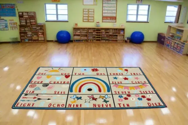 Bi-Lingual Counting Classroom Area Rug 5' x 8' - Image 3