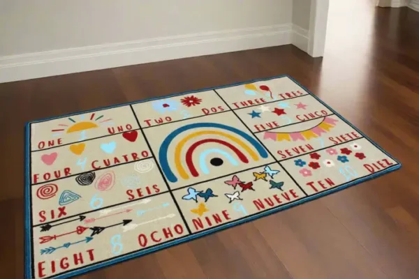 Bi-Lingual Counting Classroom Area Rug 5' x 8' - Image 4