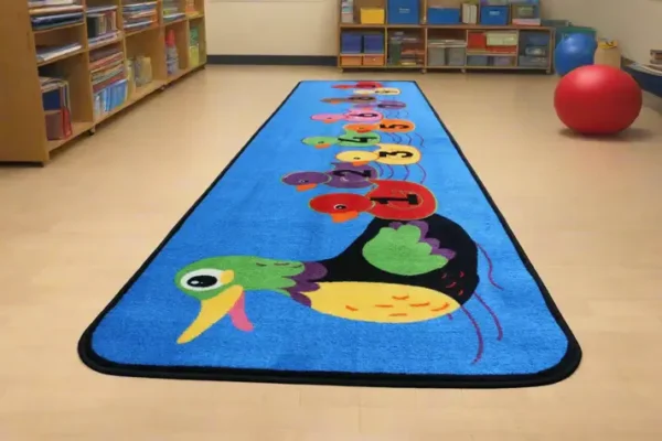 Ducks In A Row Educational Classroom Area Rug 3' x 12' Runner - Image 3