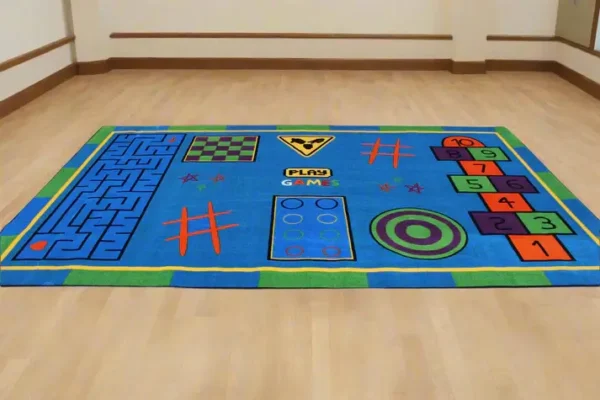 Let's Play Games Educational Classroom Area Rug 7'6" x 12' - Image 2