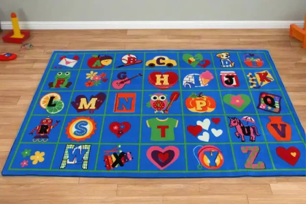 Love Letter's Primary Educational Classroom Area Rug 7'6" x 12' - Image 2